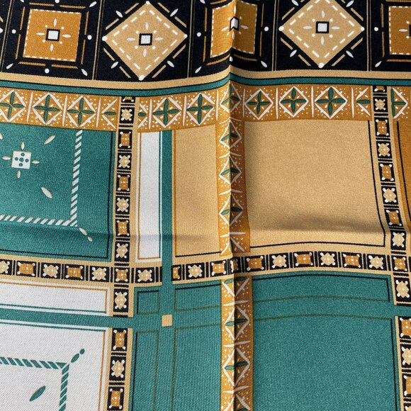 Vintage Christian Dior Silk Scarf – Geometric Tile Print - Picture 5 of 15